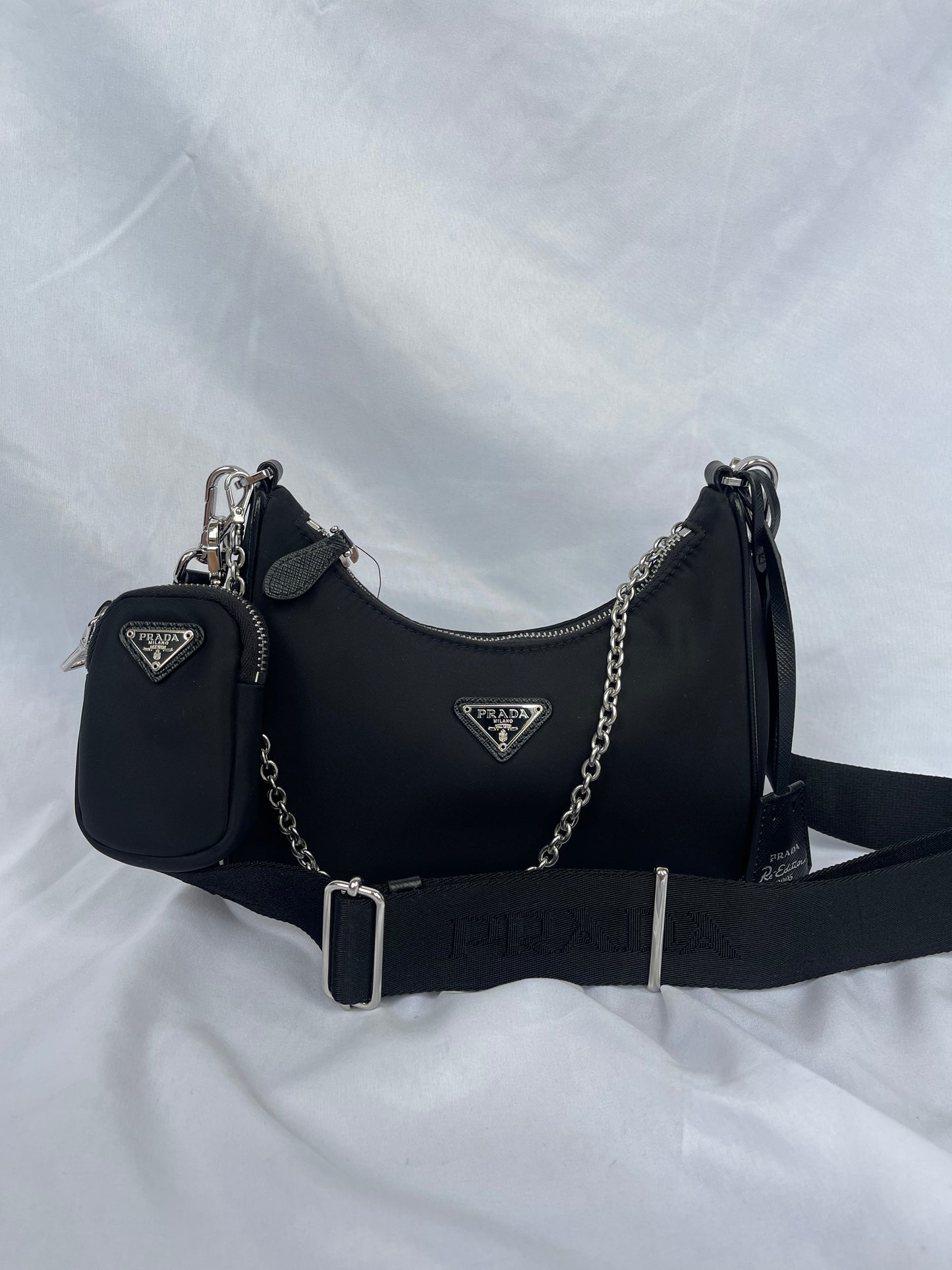 Prada Medallion Nylon Shoulder Bag