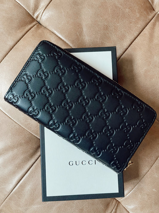 Gucci Guccissima Zip Around Wallet