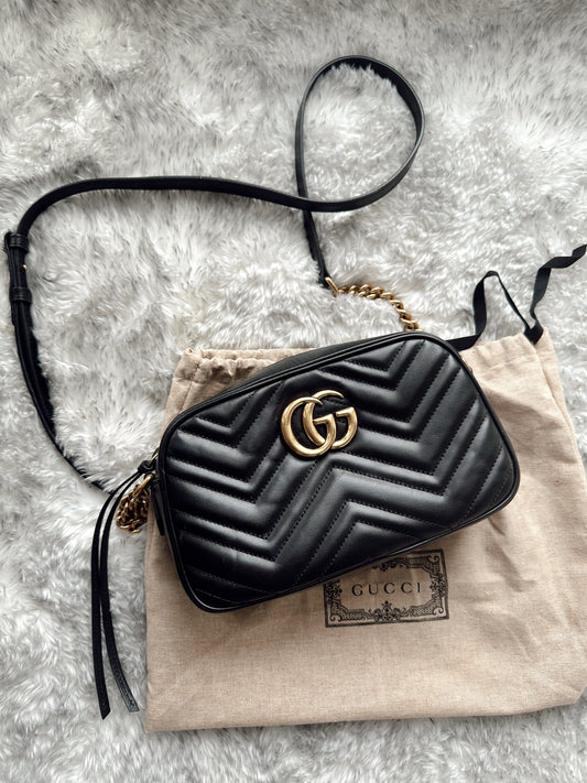 Gucci Marmont Camera Bag Black