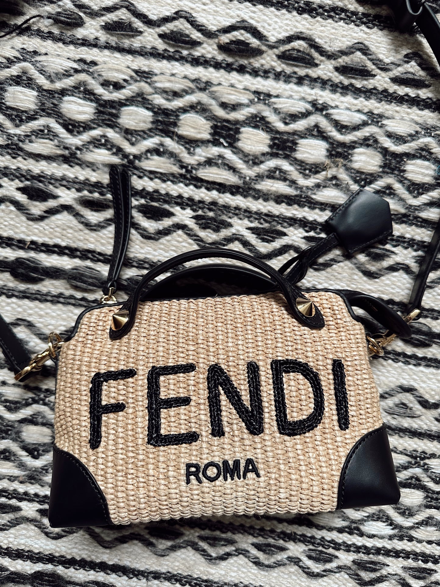 FENDI By The Way Straw Bag