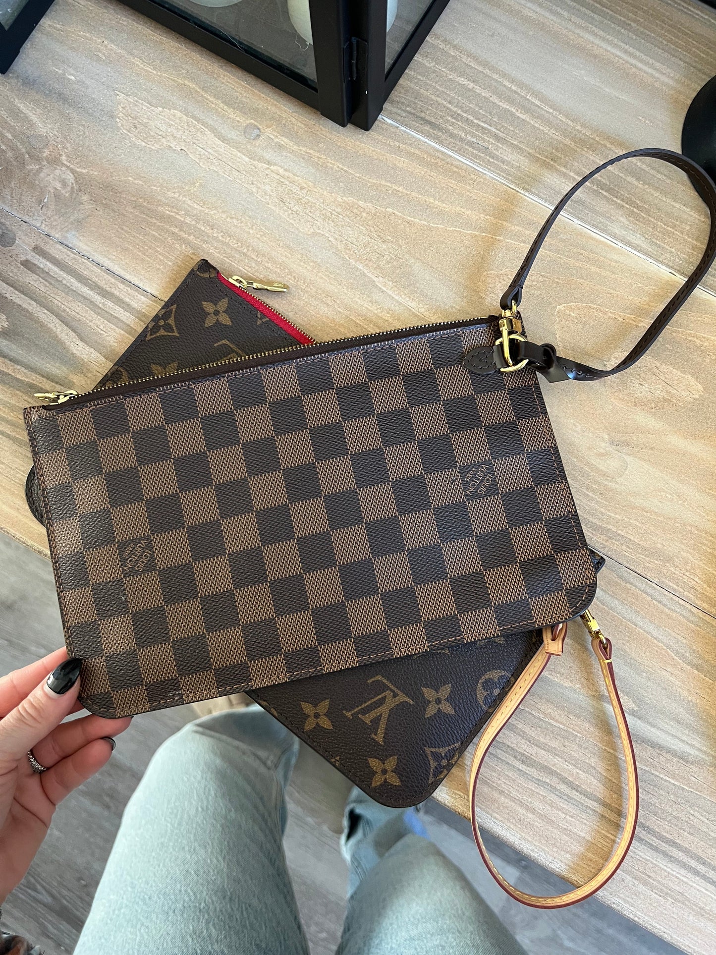 Neverfull Damier Ebene Pouch