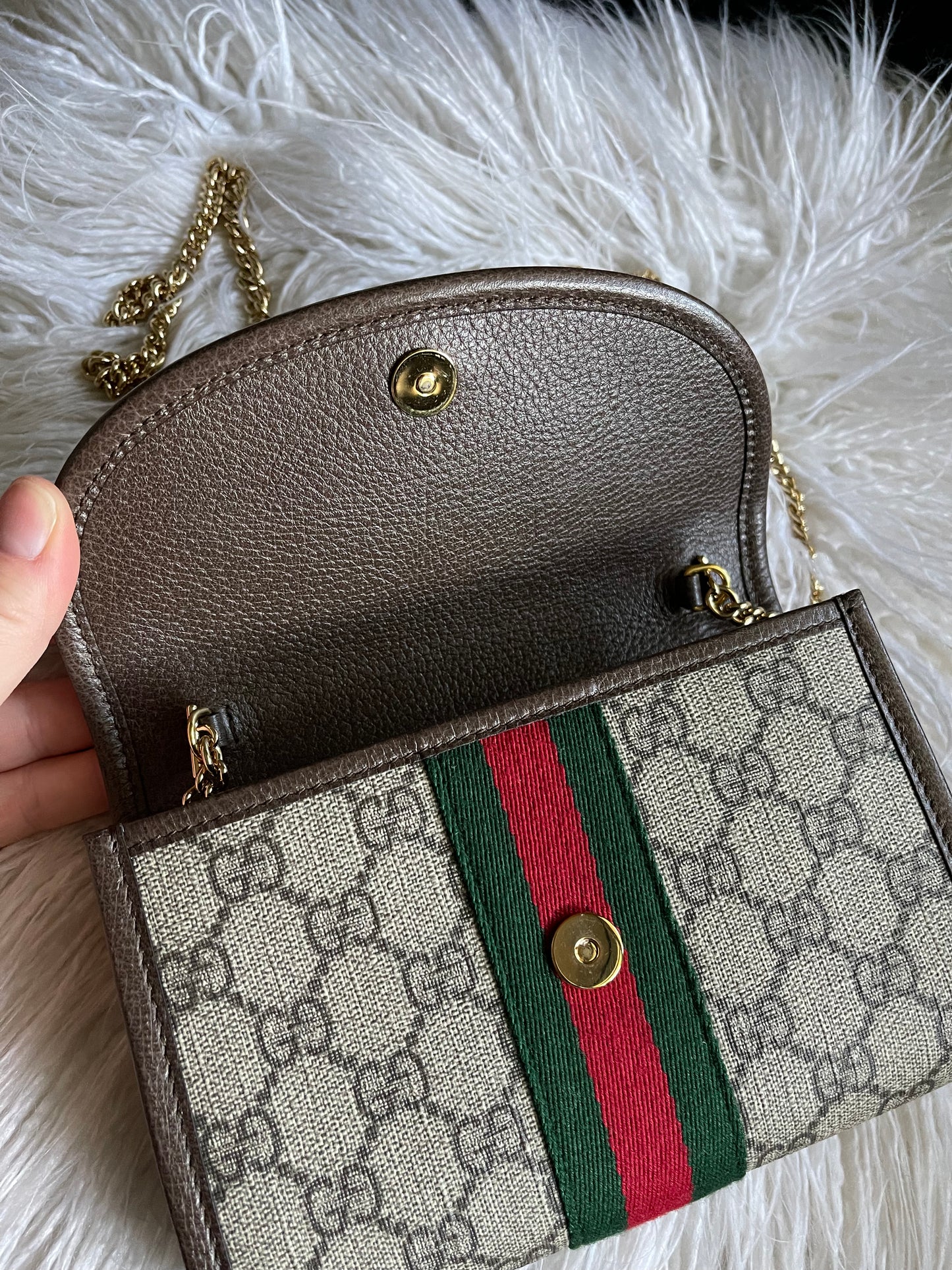 Gucci Supreme Mini Flap Shoulder Bag