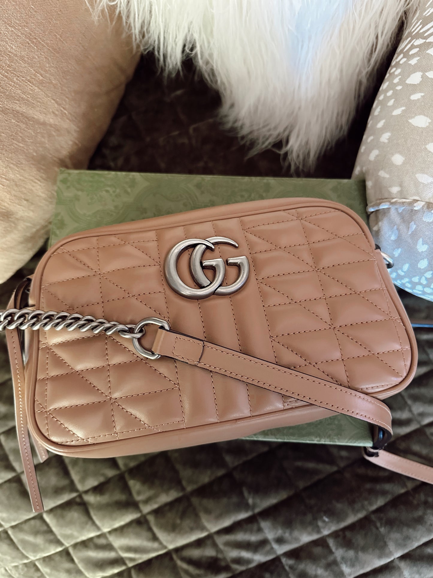 Gucci Marmont Shoulder Bag Beige