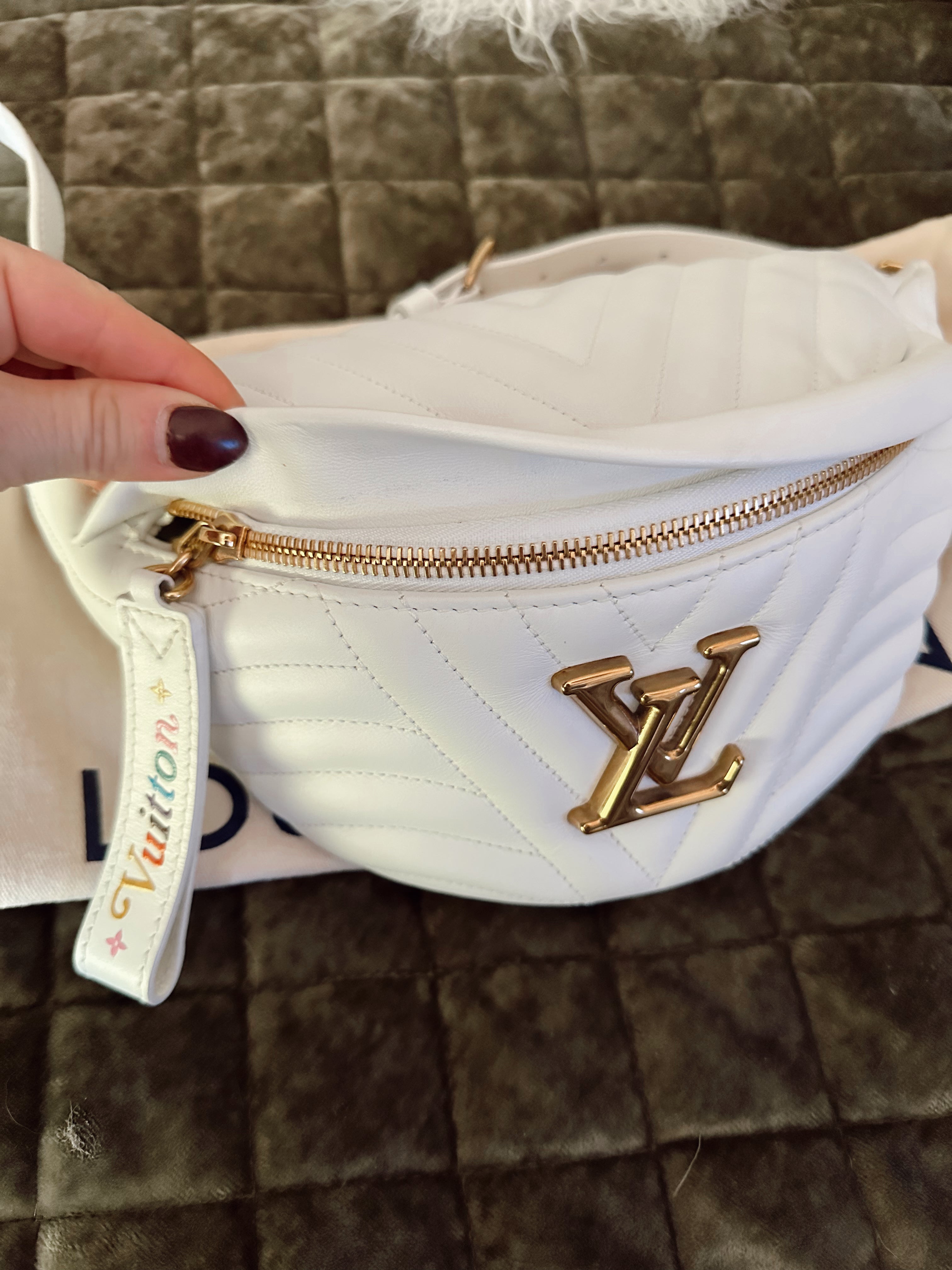 Louis vuitton new wave bumbag snow white sale