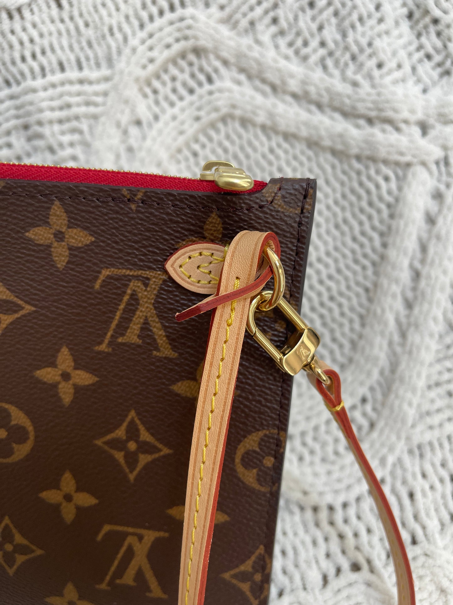 Louis Vuitton Monogram Pouch Red