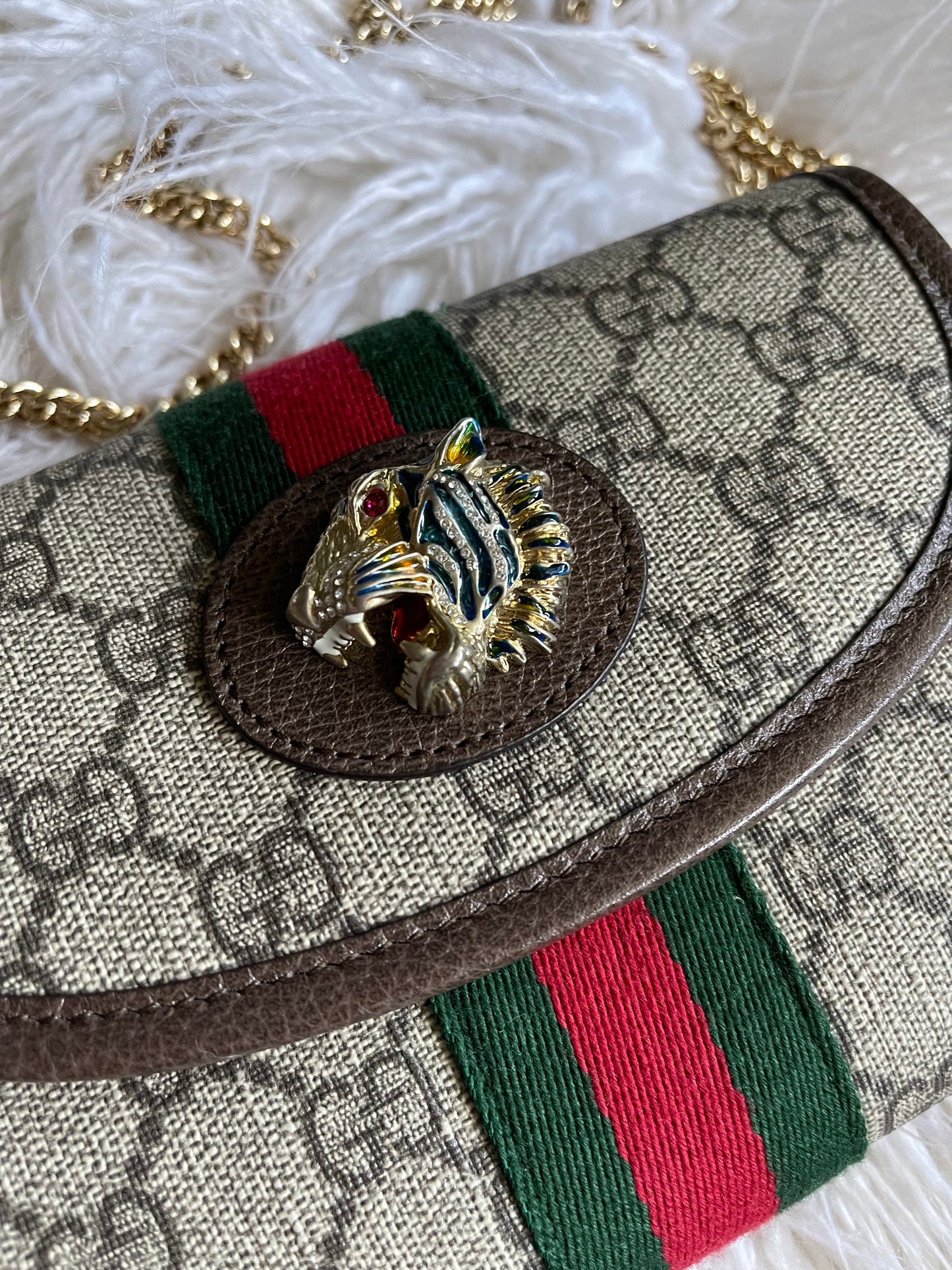 Gucci Supreme Mini Flap Shoulder Bag