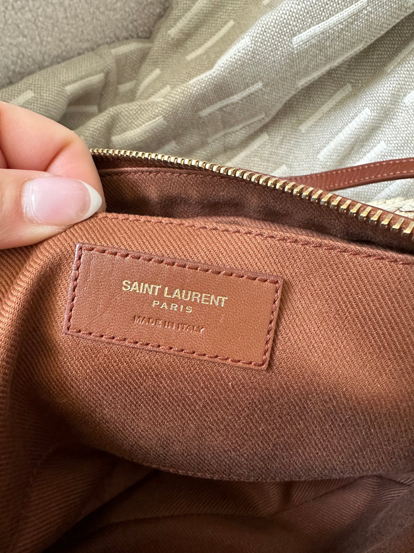 YSL Lou Camera Bag Raffia