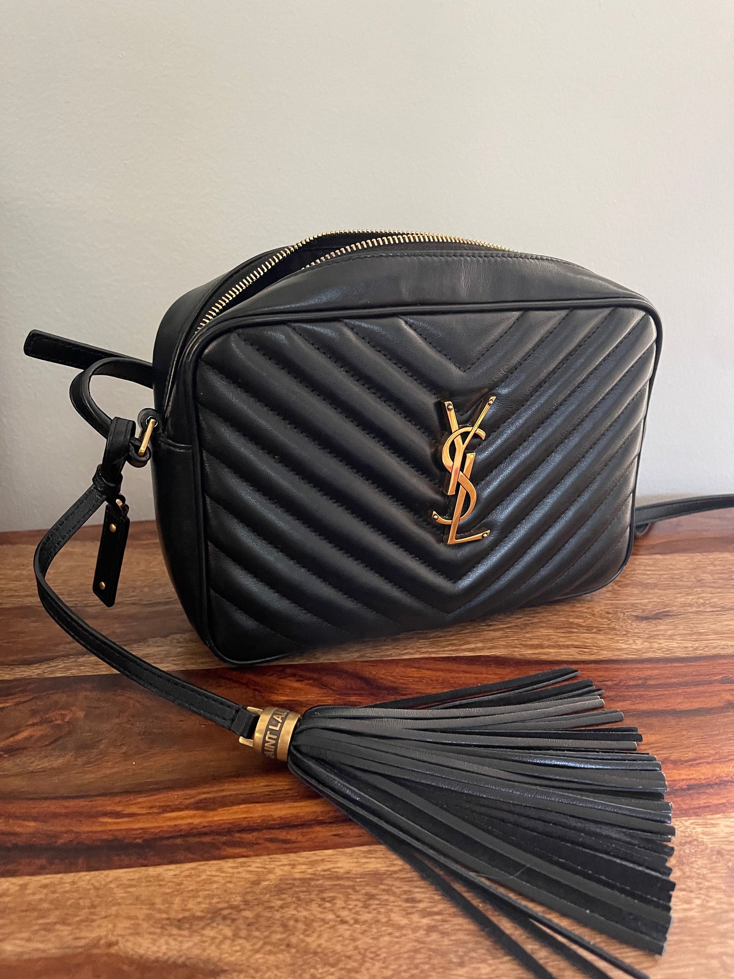 YSL Lou Camera Bag Black