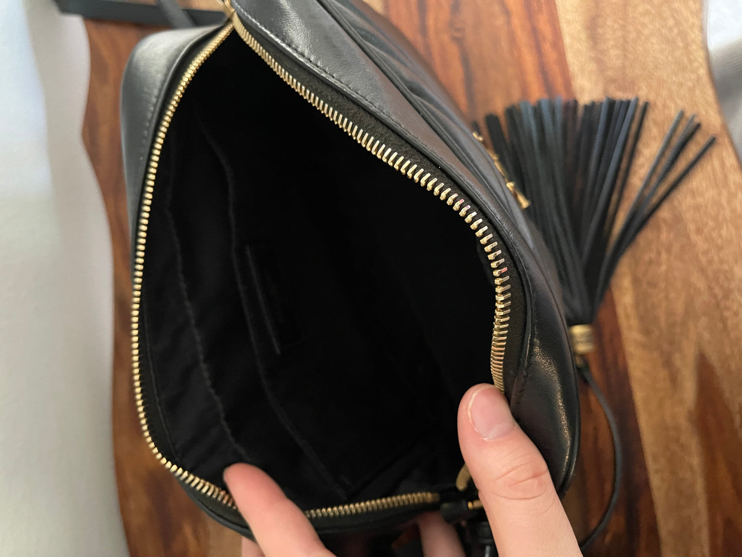 YSL Lou Camera Bag Black