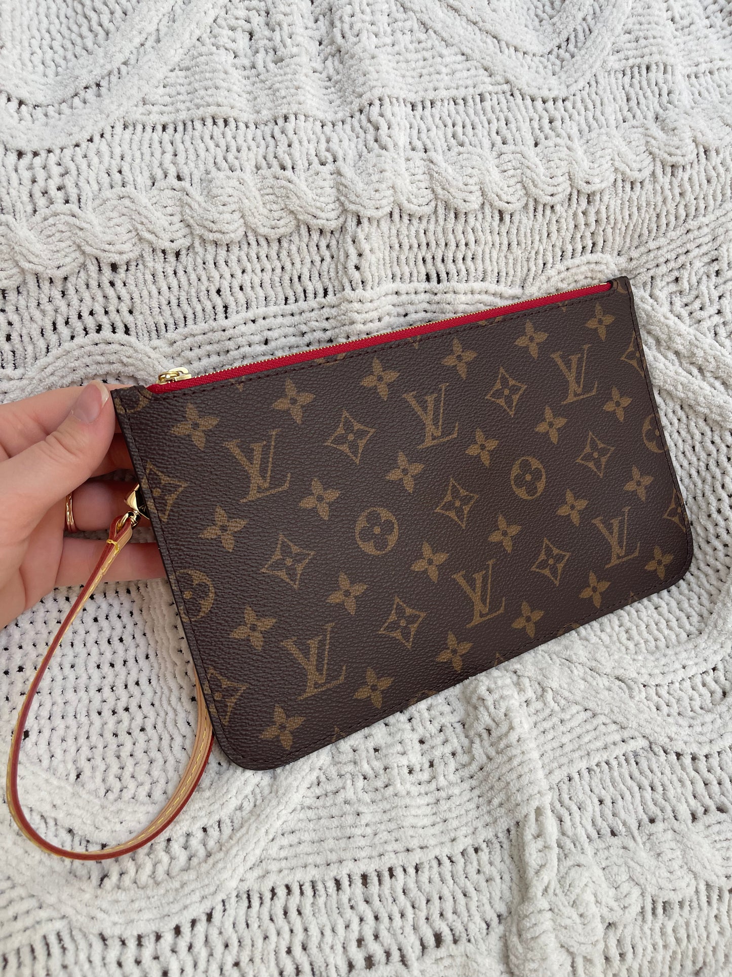 Louis Vuitton Monogram Pouch Red