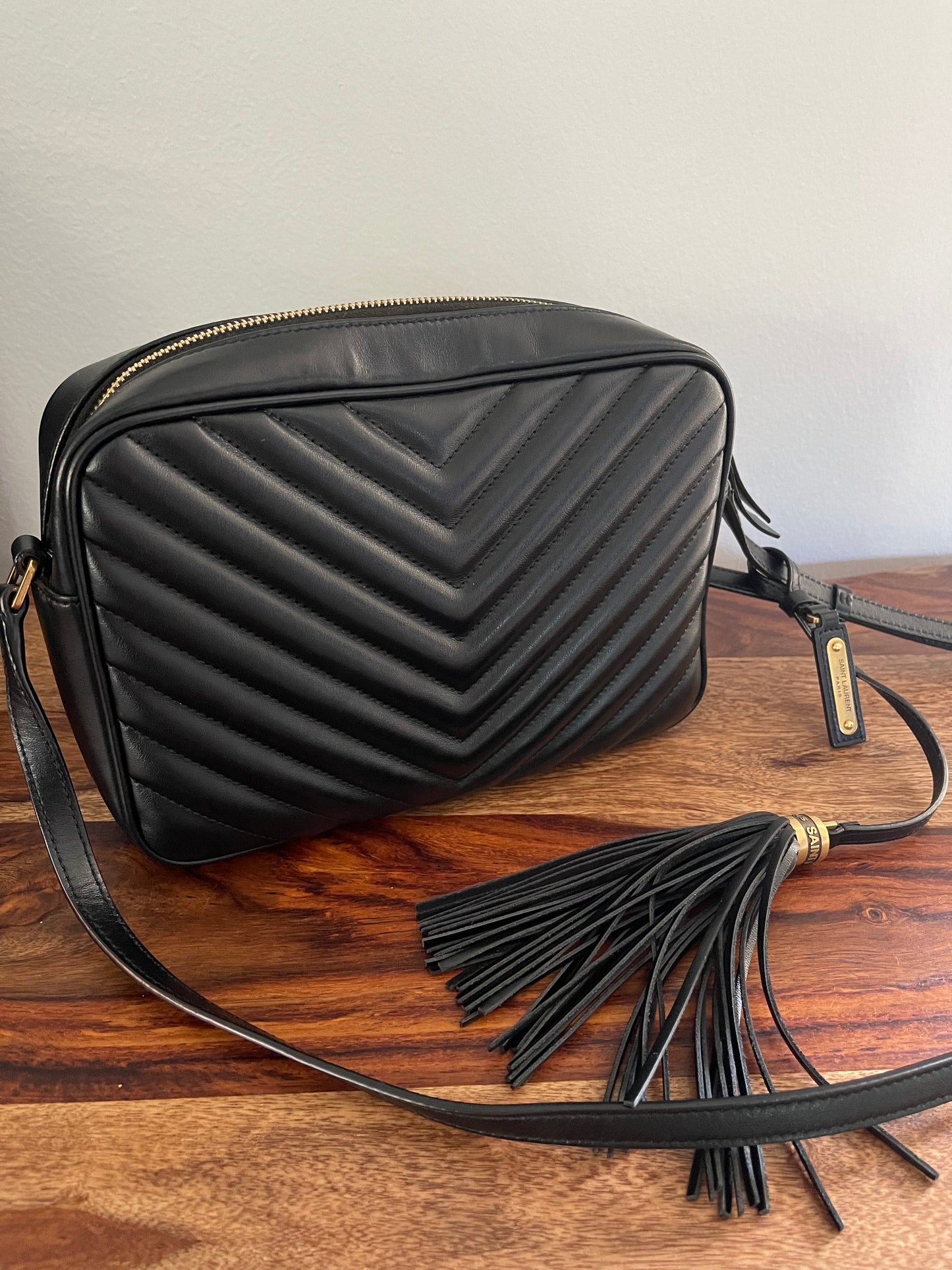 YSL Lou Camera Bag Black