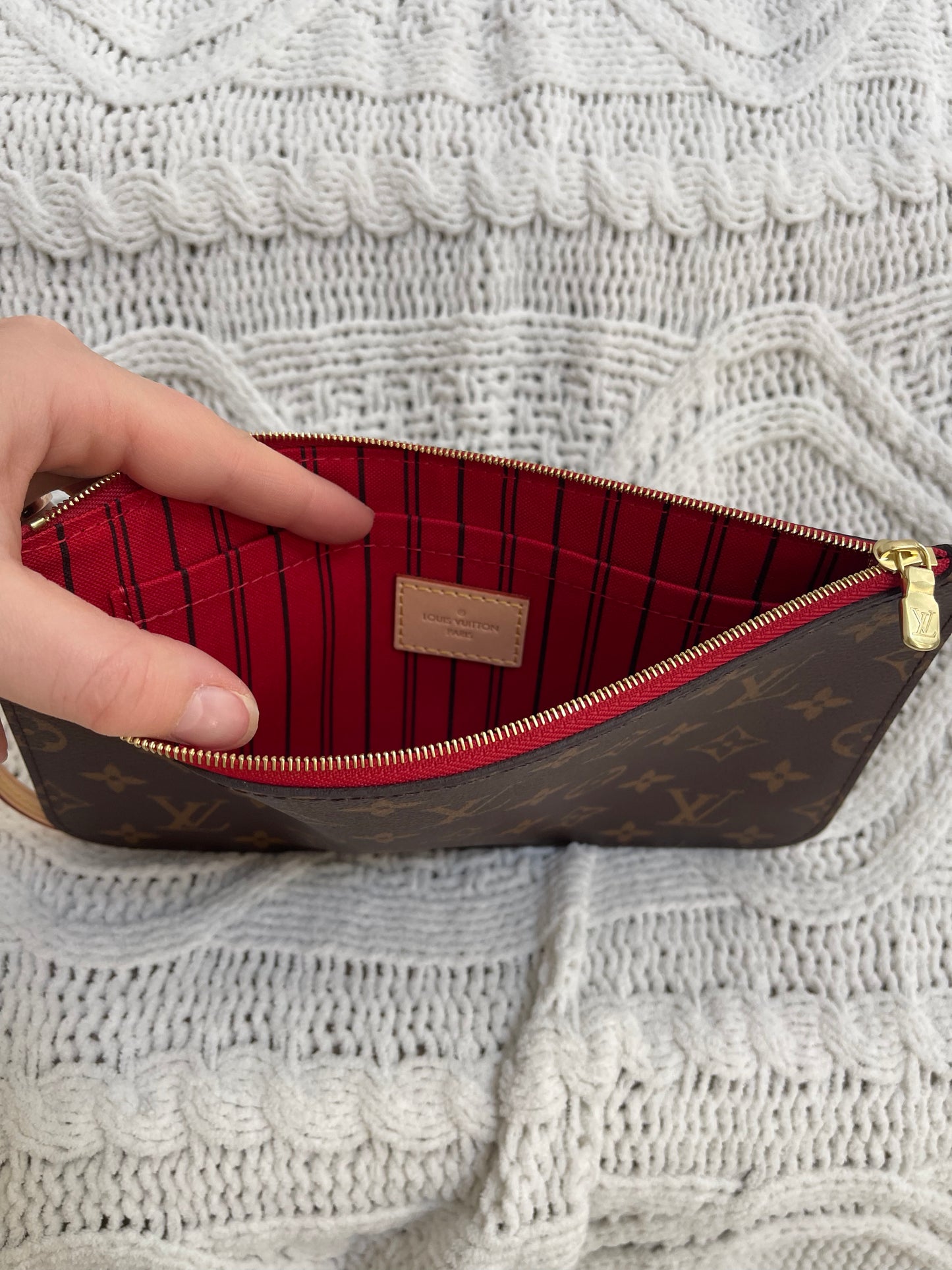 Louis Vuitton Monogram Pouch Red