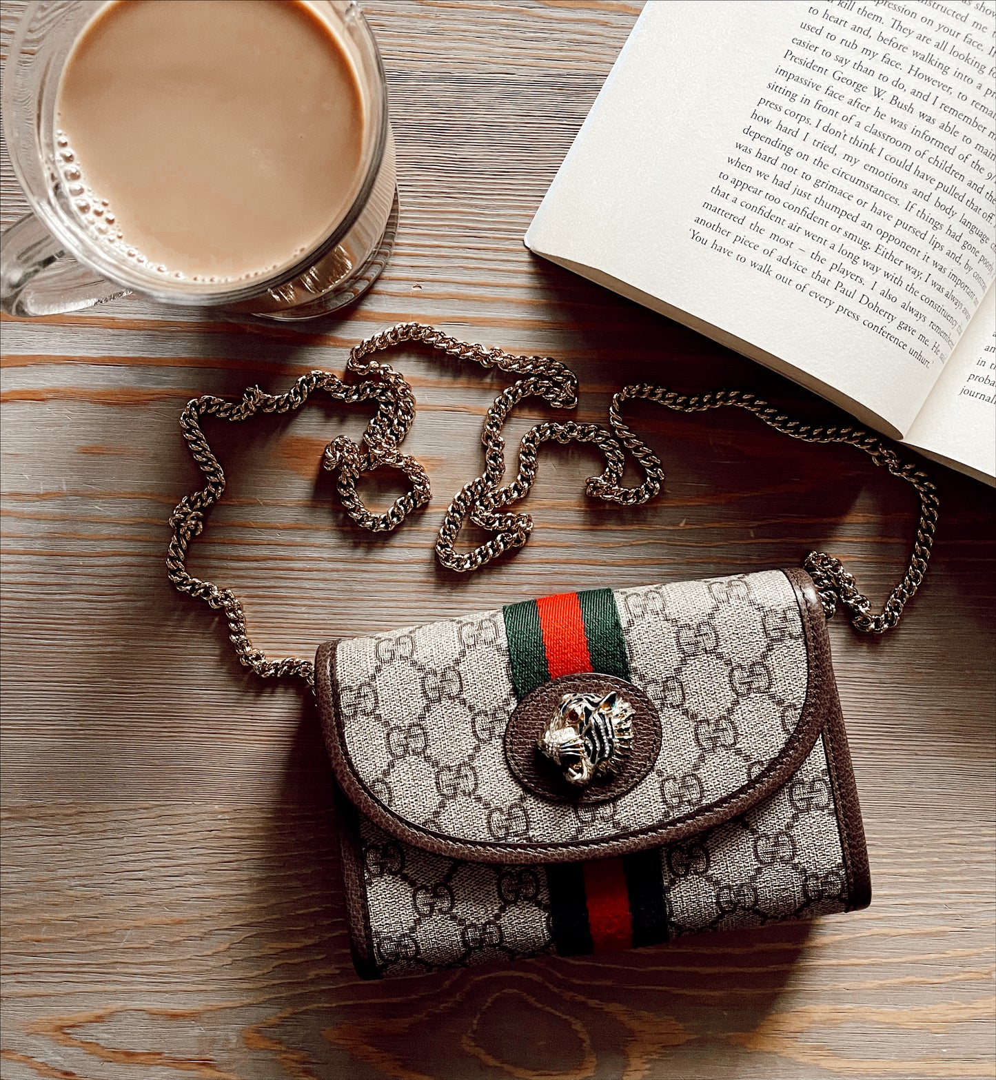 Gucci Supreme Mini Flap Shoulder Bag