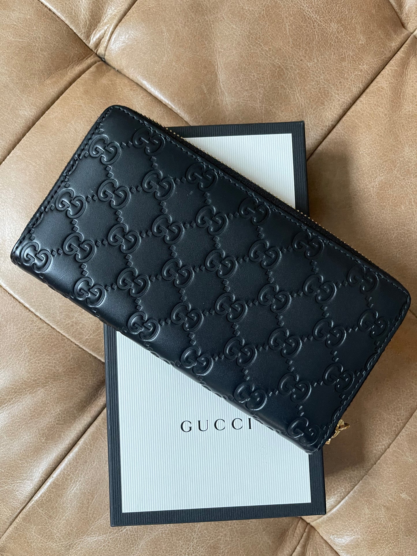 Gucci Guccissima Zip Around Wallet