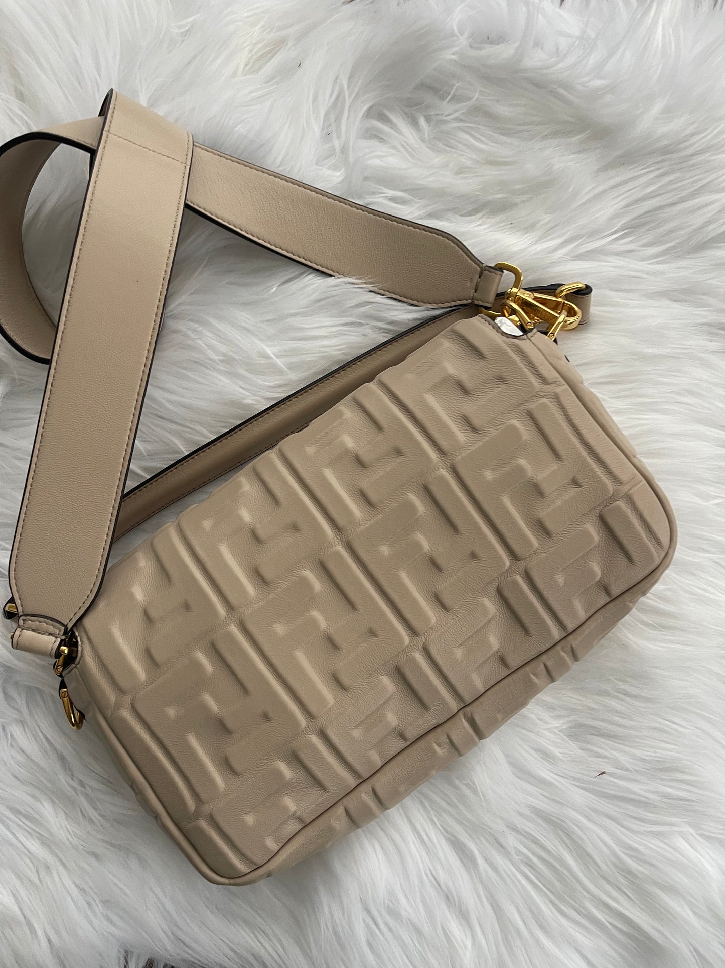 Fendi Baguette Nappa Leather Beige