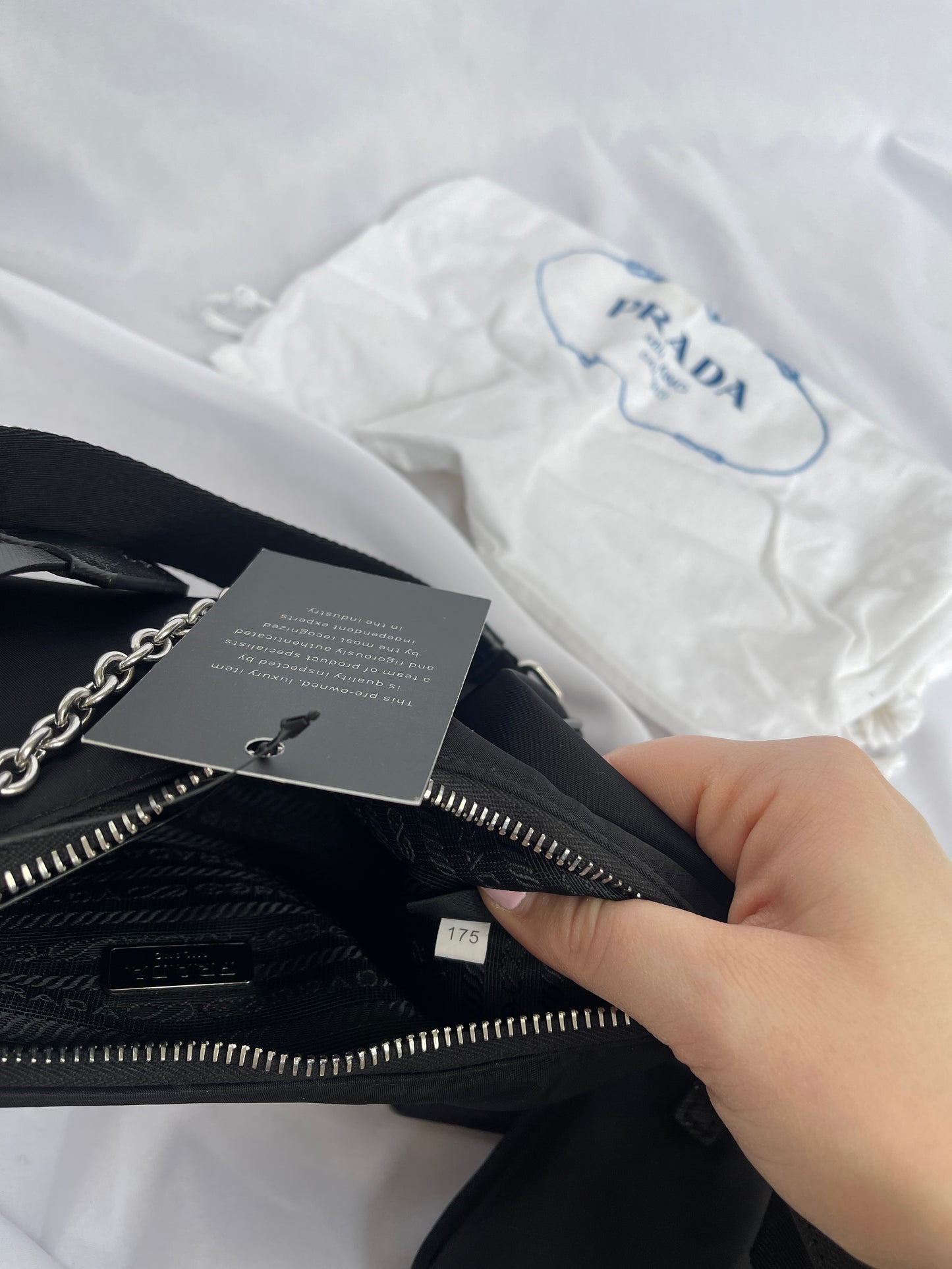 Prada Medallion Nylon Shoulder Bag