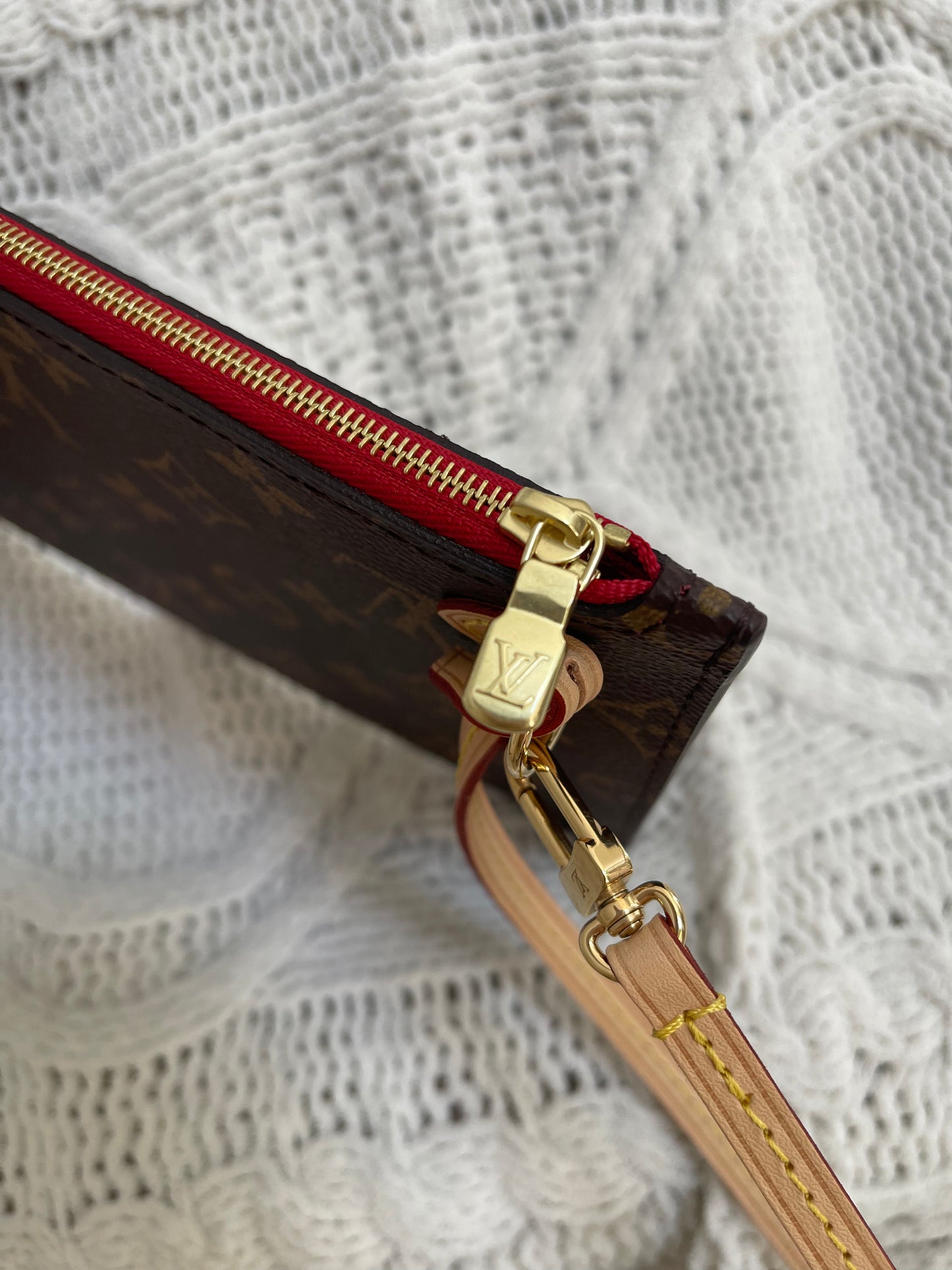 Louis Vuitton Monogram Pouch Red