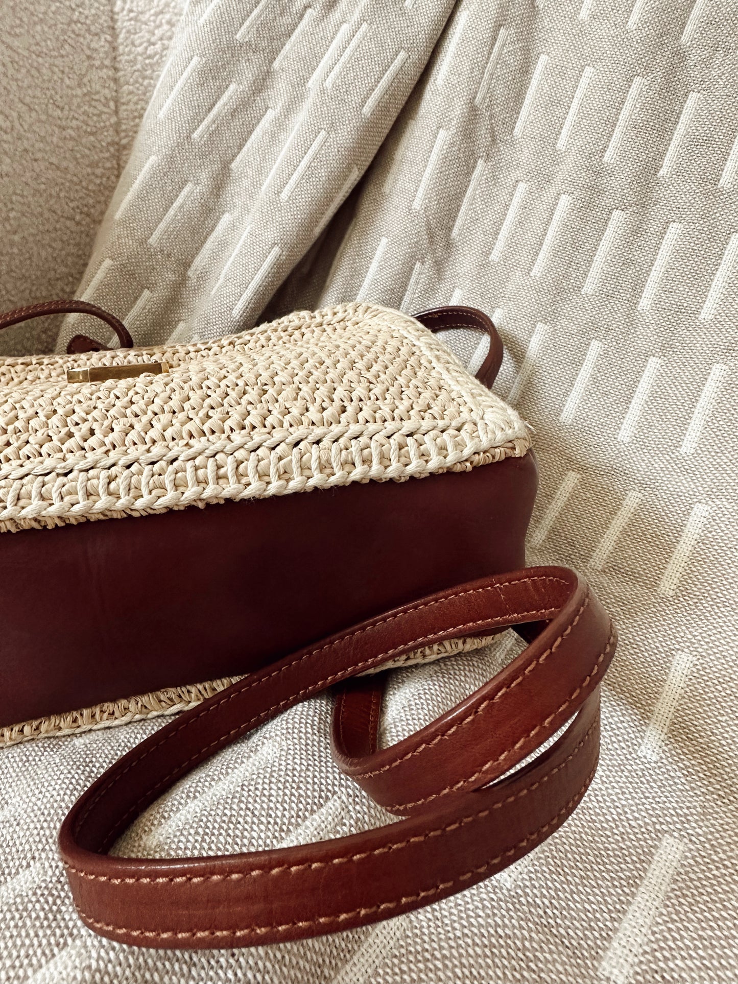 YSL Lou Camera Bag Raffia