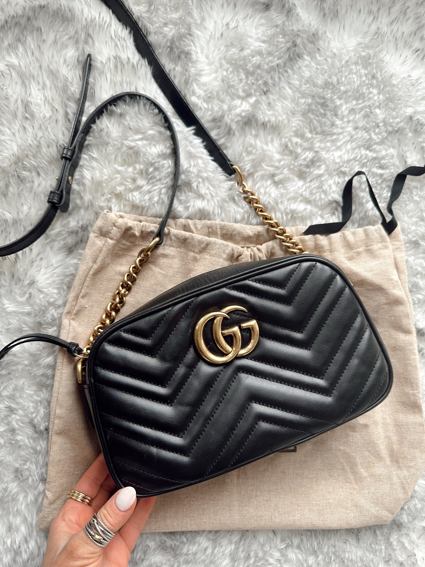 Gucci Marmont Camera Bag Black