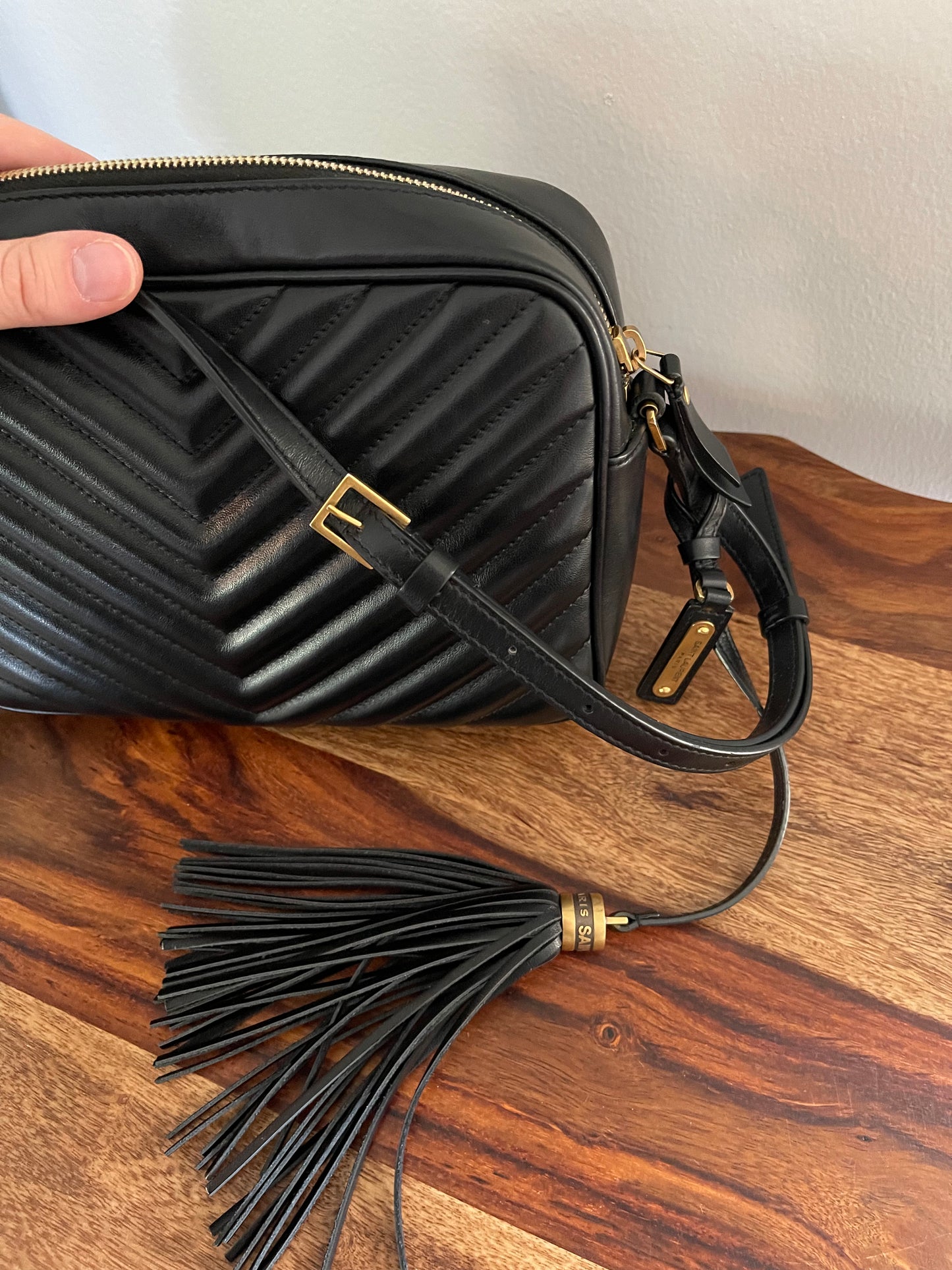 YSL Lou Camera Bag Black