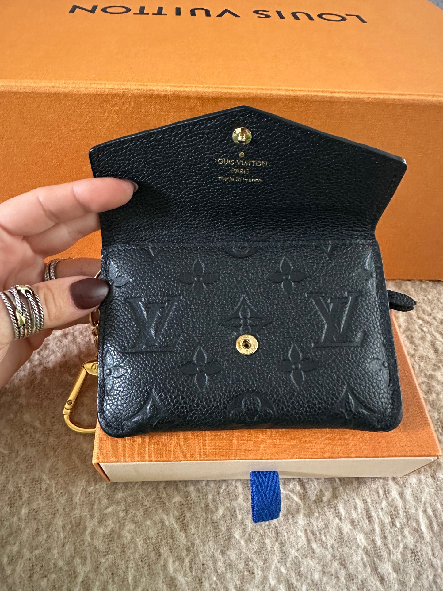 Louis Vuitton Empreinte Key Pouch Noir Black