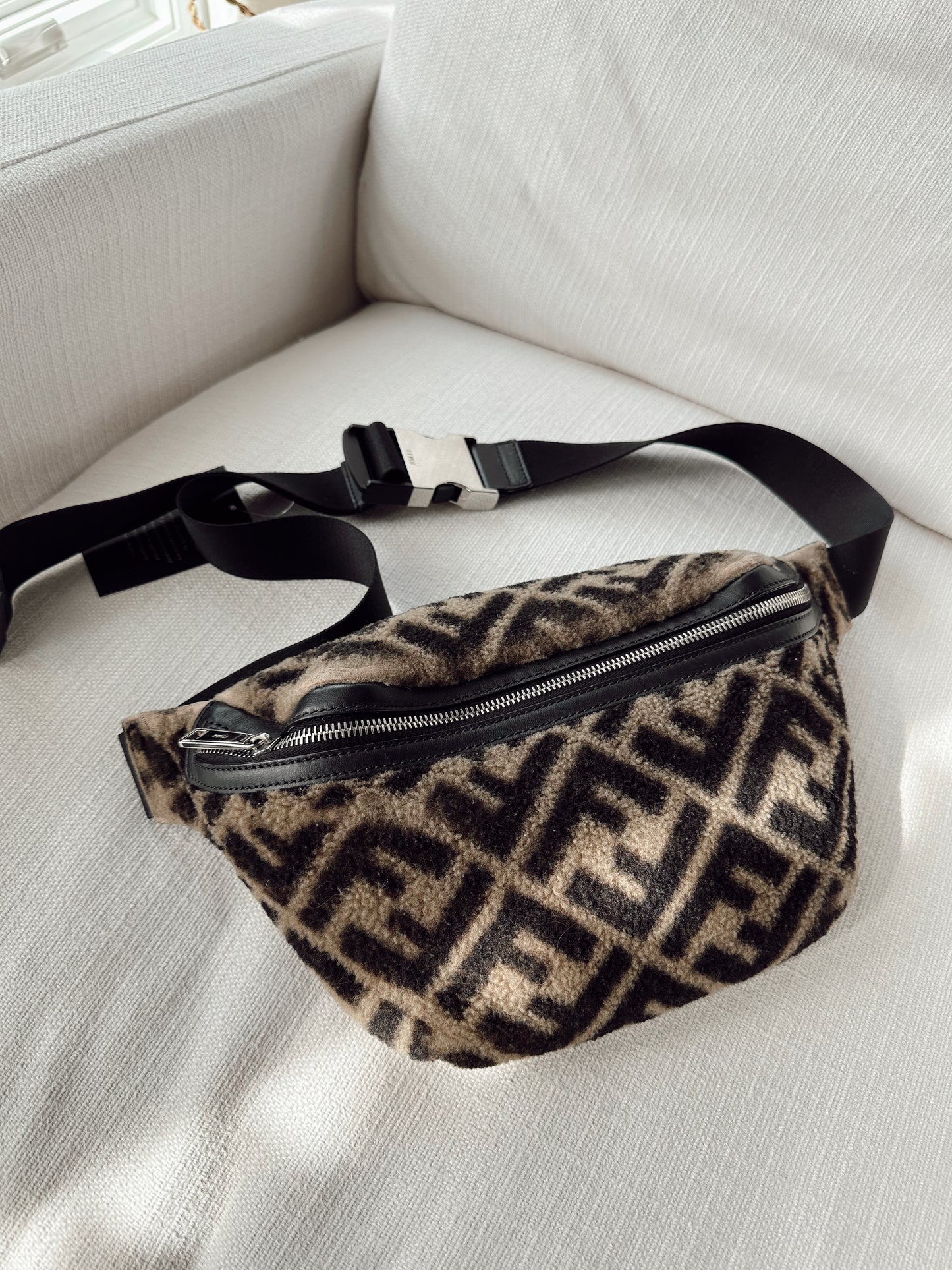 FENDI Zucca Wool Belt Bag