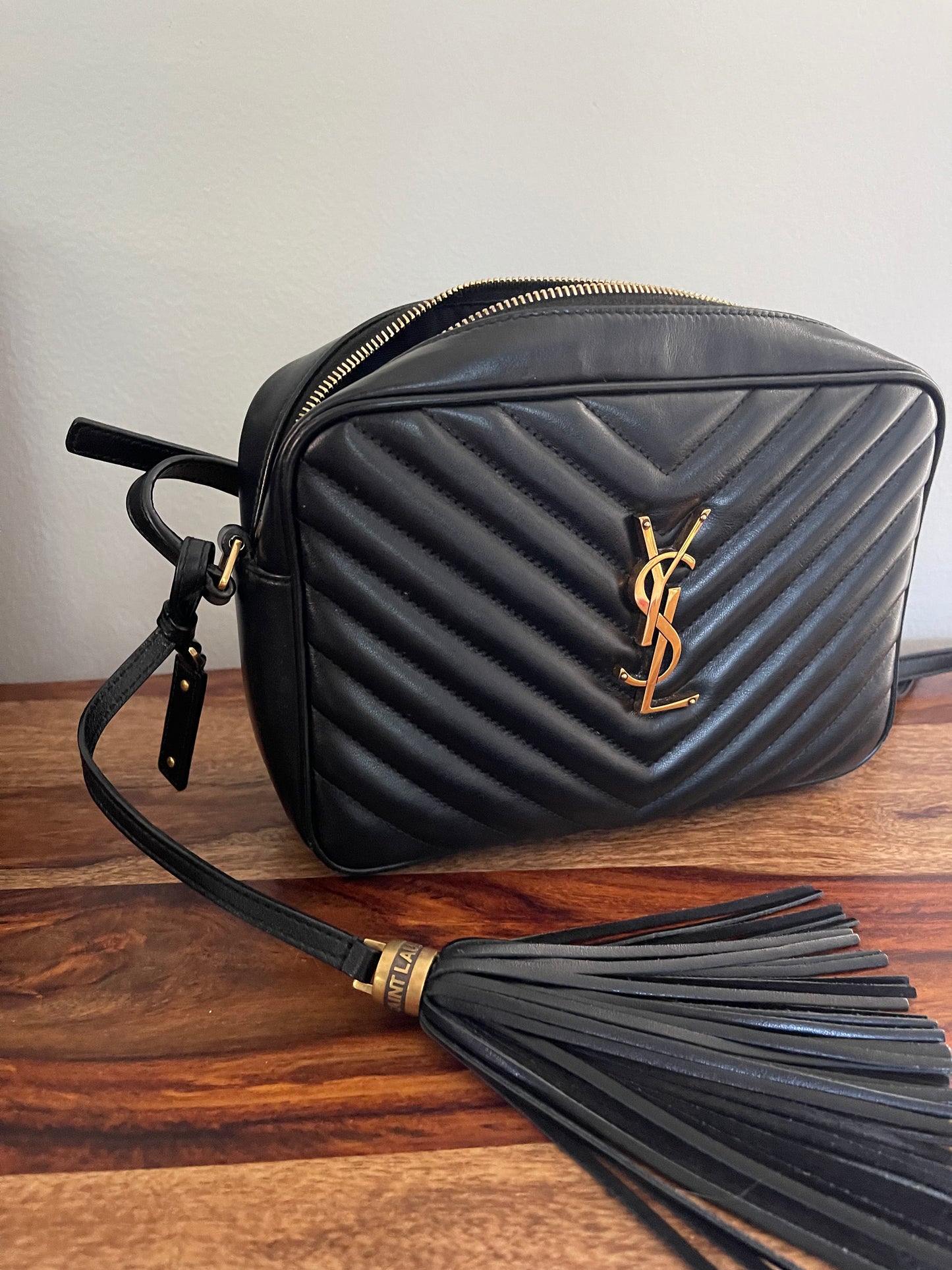 YSL Lou Camera Bag Black